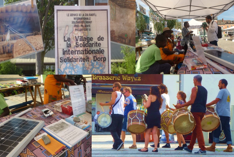 Info-Stand beim "Dorf der internationalen Solidarität" in Brüssel